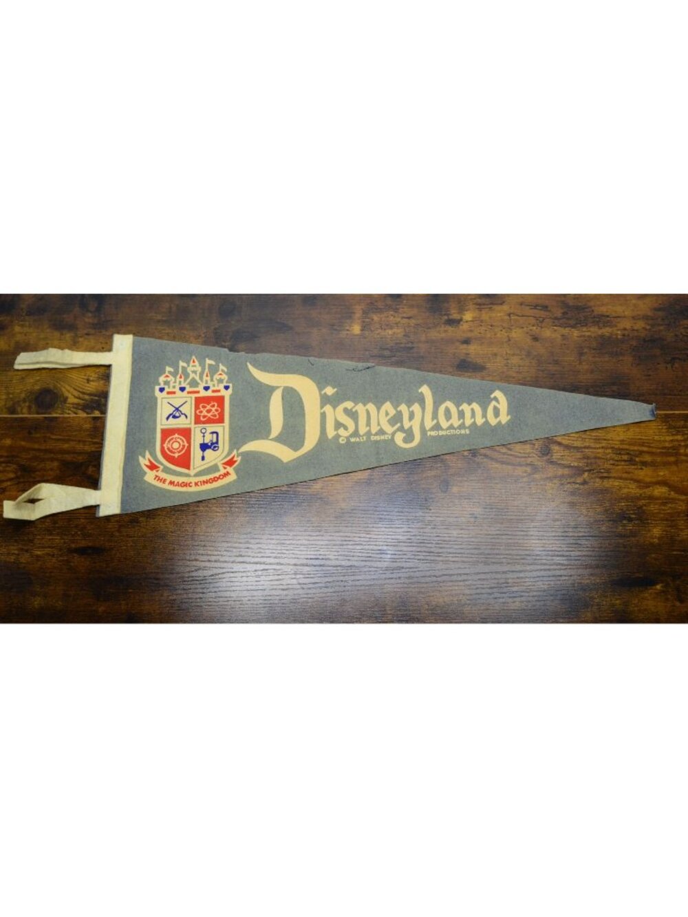 Vintage Disneyland pennant faded collectible 24 inches